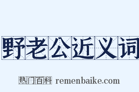野老公近义词是什么意思的图片